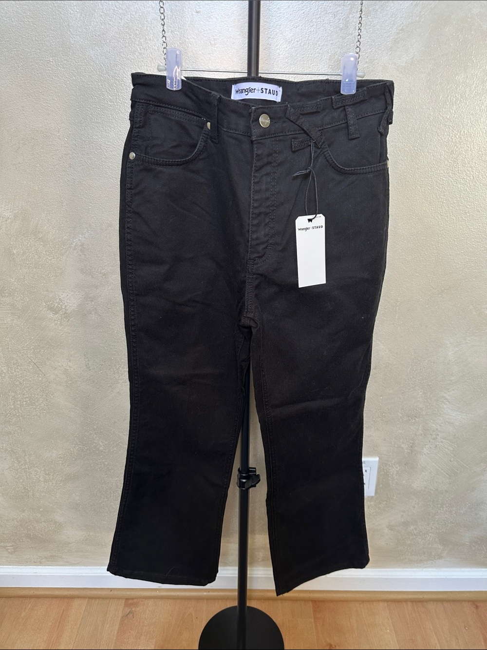 Wrangler x STAUD The Cropped Boot Jean in Black - NWT Size 29